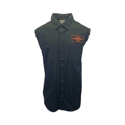 Harley-Davidson Men's Black Vest V-Twin Equipped Blowout Sleeveless Shirt (S01)