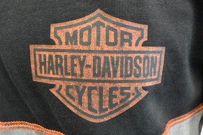 Harley-Davidson Men's T-Shirt Copperblock 3 Black Button Long Sleeve (S68)