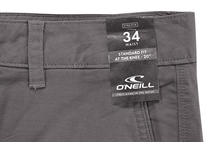 O'Neill Men's Chino Shorts Graphite At The Knee Jay Stretch (S12)