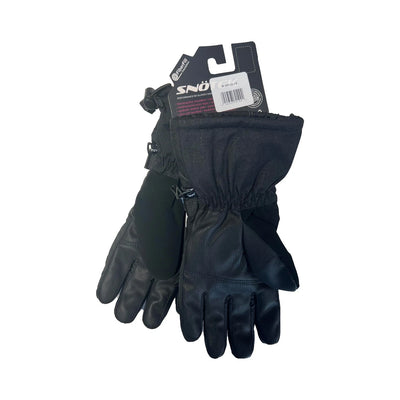 Snotek Women's Black Stitched Zip Performance Winter Ski Gloves ST118 (S02)