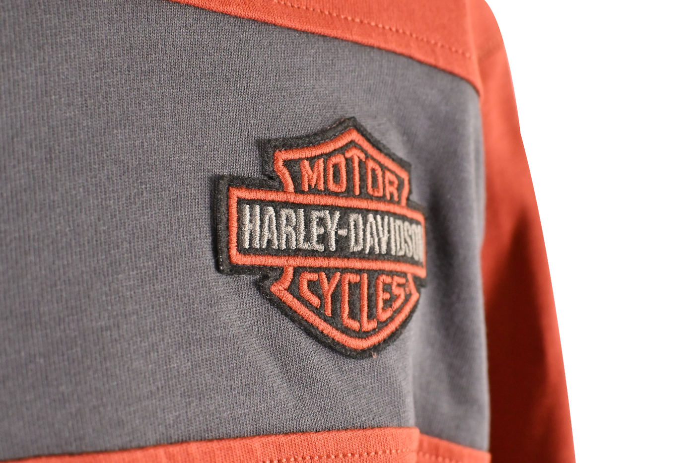 Harley-Davidson T-Shirt Orange Copperblock Thick Long Sleeve T-Shirt (S23)