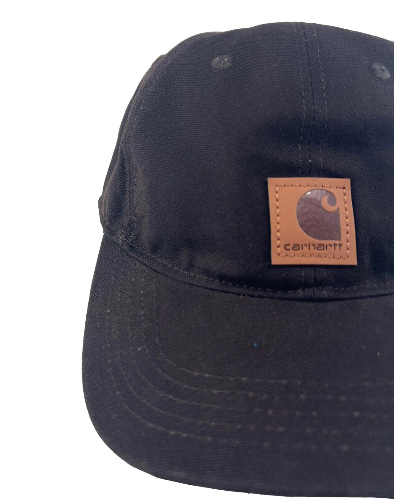 Carhartt Dark Brown Canvas Cap FastDry Comfort Center Logo Patch (S01)