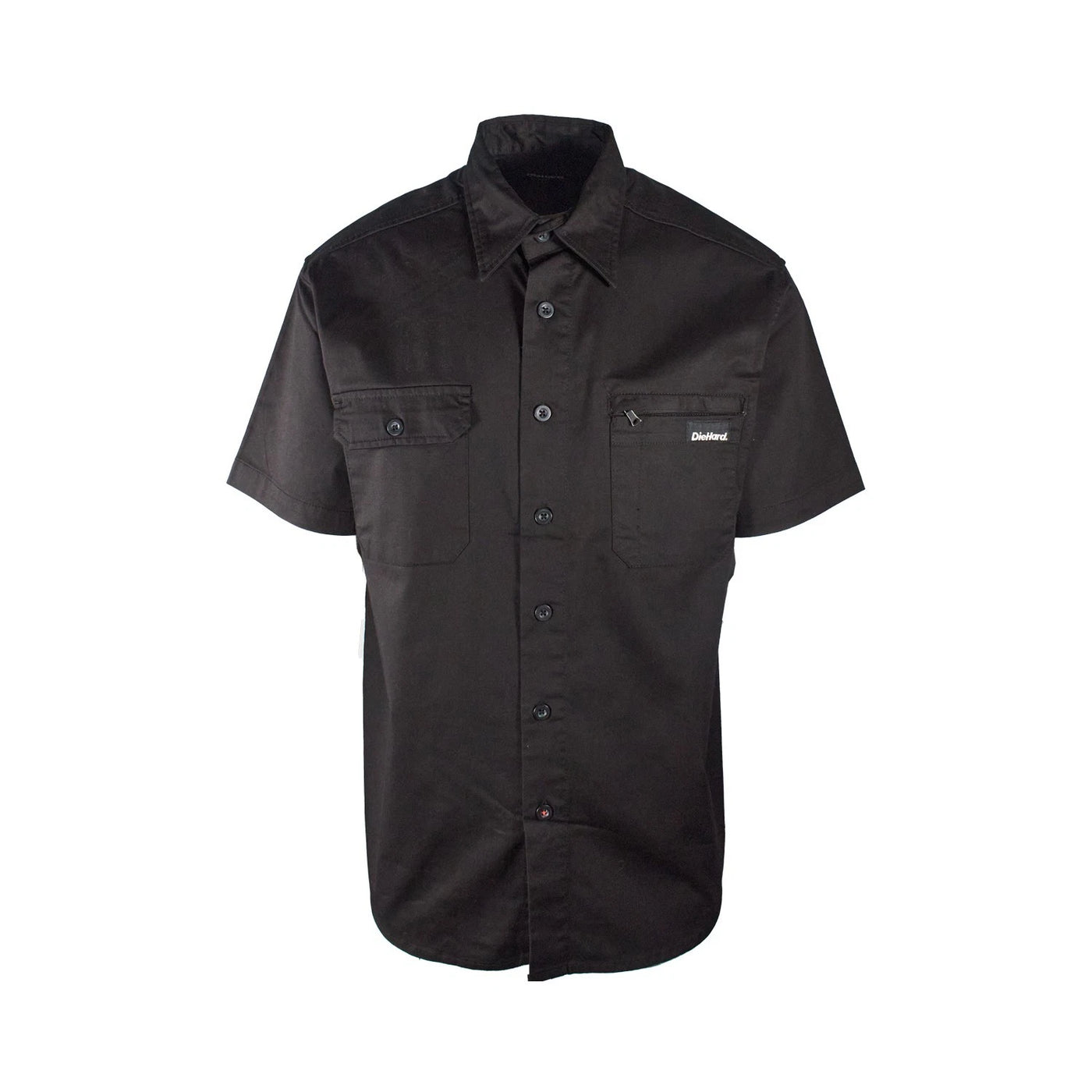 DieHard Men's Shirt Work Twill Resists Short Sleeve Black, Navy, Grey