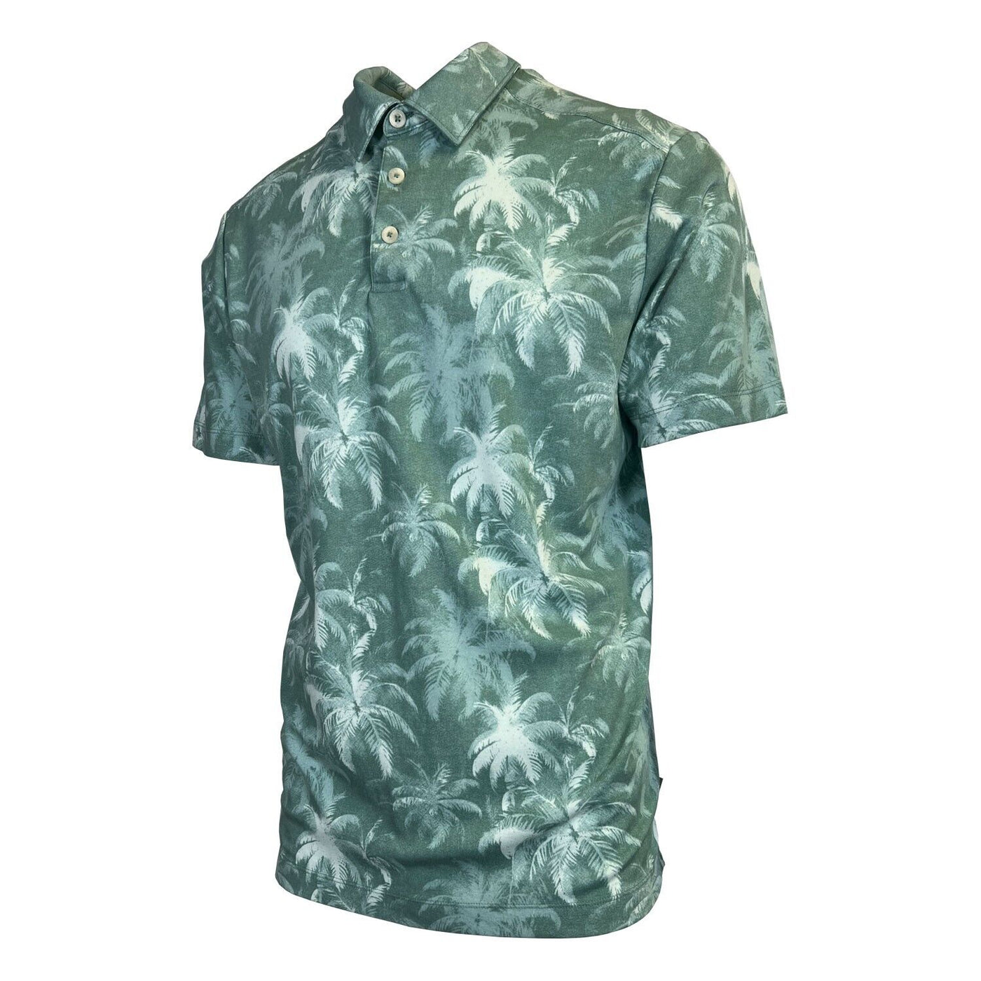 Tommy Bahama Men's Green Palm Impressions Polo 3 Buttons T-Shirt (S14)