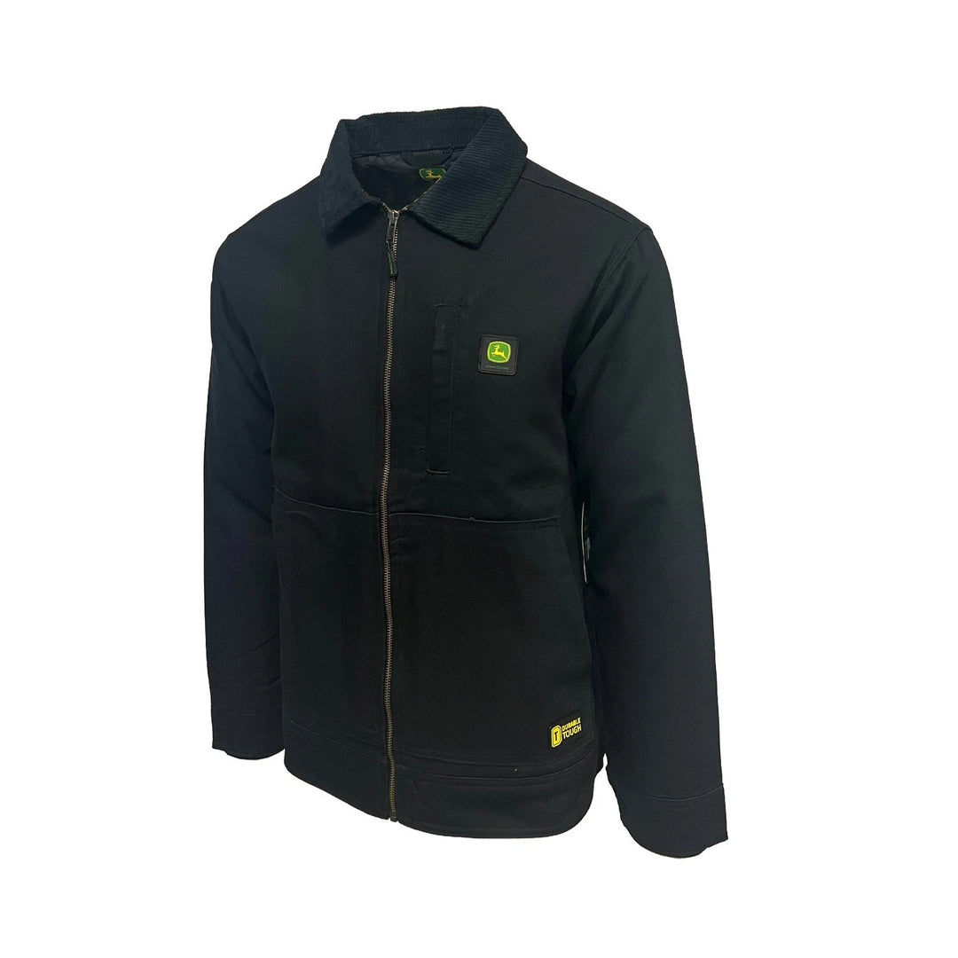 John Deere Men’s Black Jacket Light Weight Tractor Durable Tough (S02)