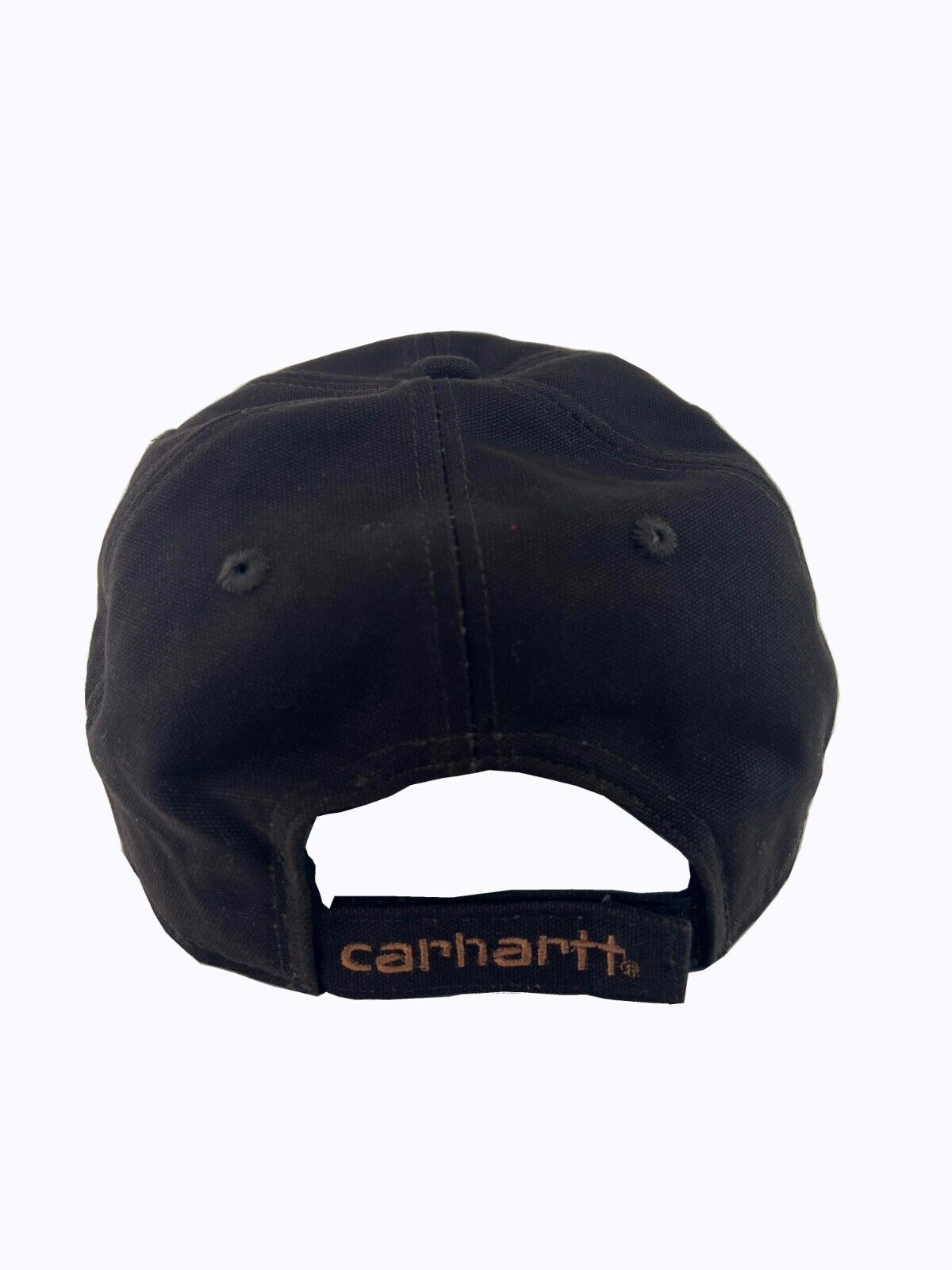 Carhartt Dark Brown Canvas Cap FastDry Comfort Center Logo Patch (S01)