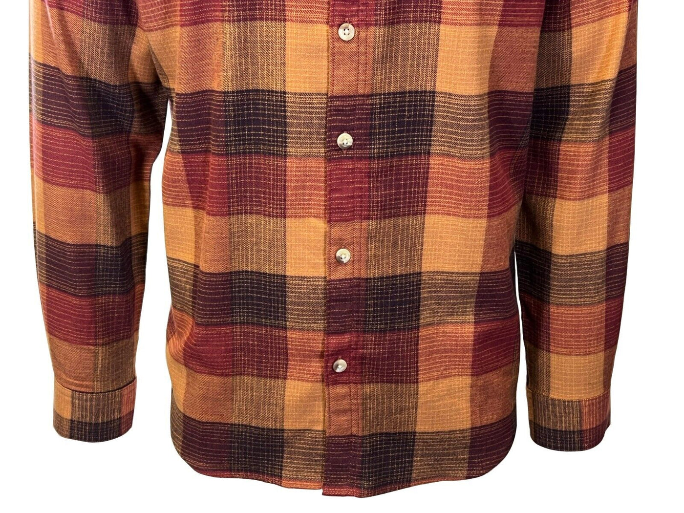 Columbia Men's Dark Amber Multi Buffalo Check Shirt Cornell Woods Flannel (681)