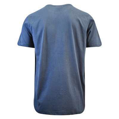 Kappa Men's T-Shirt Navy Blue Abelo Green Chest Logo S/S Tee (S03)