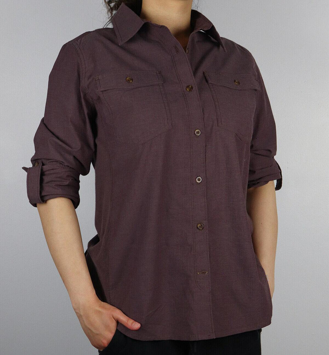 Carhartt Women's Muted Plum L/S Woven Shirt (211)