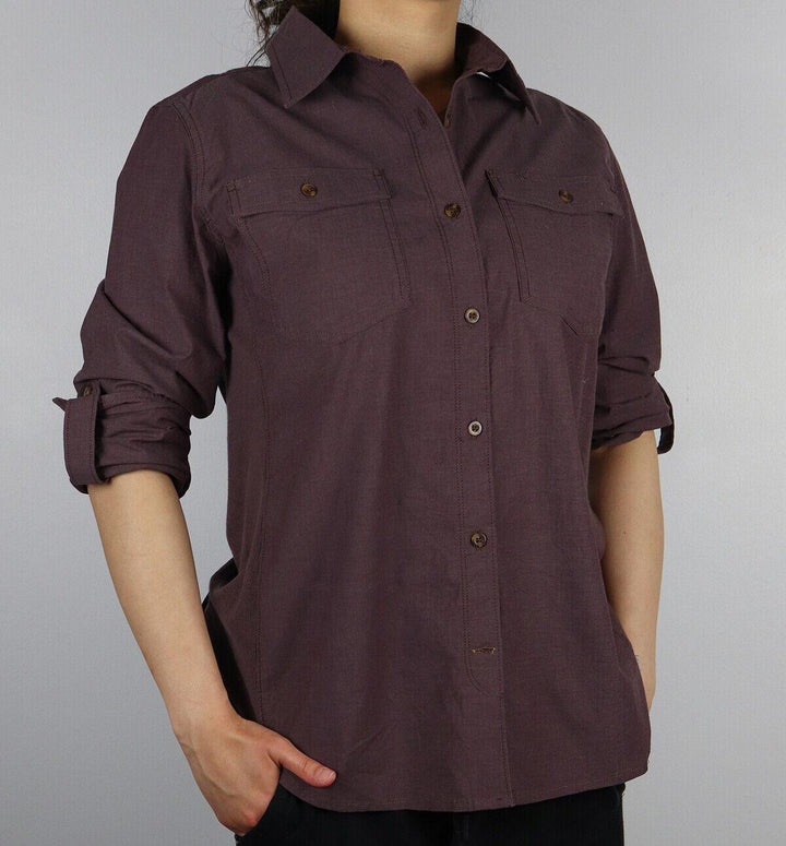 Carhartt Women's Muted Plum L/S Woven Shirt (211)