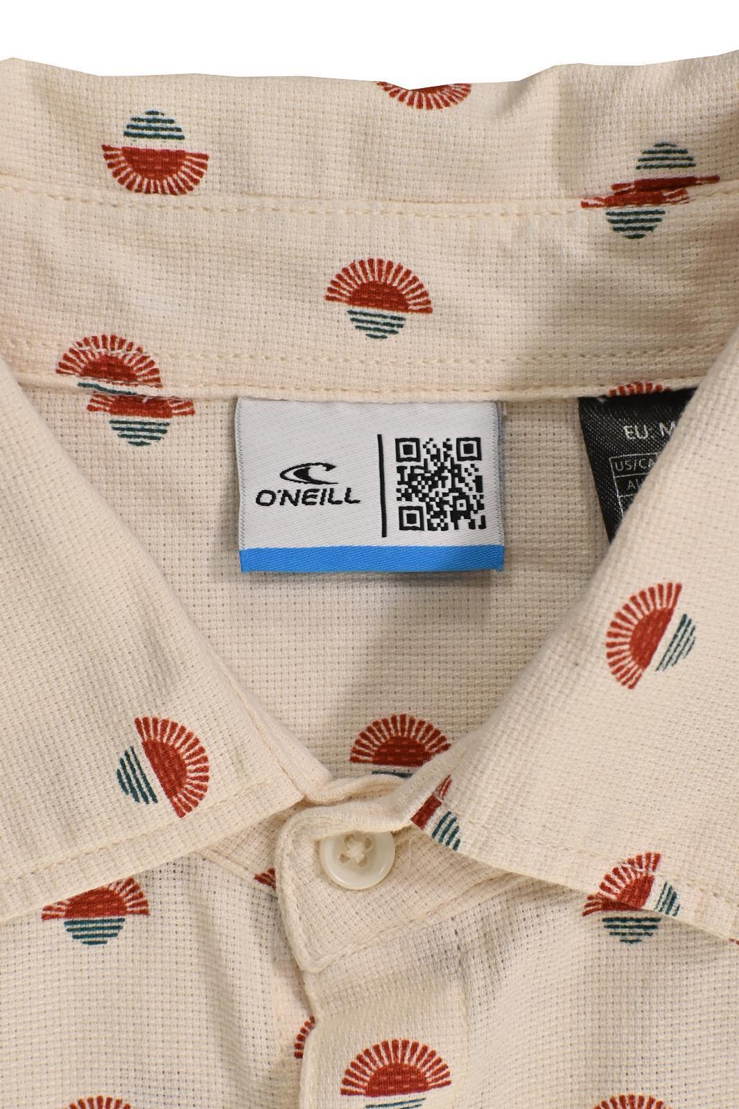 O'Neill Men's Shirt White Sunset Print Chambray Short Sleeve Woven (310)