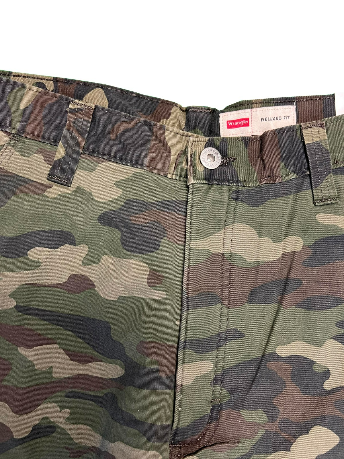 Wrangler Men's Smooth Camo Pant Fleece Lined Cargo Relaxed Fit Five Star (S02)