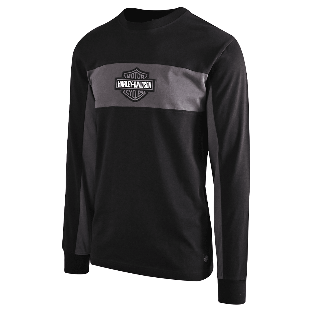 HD Branded Men's Sweatshirt Black Beauty Racing Bar & Shield L/S (S25)