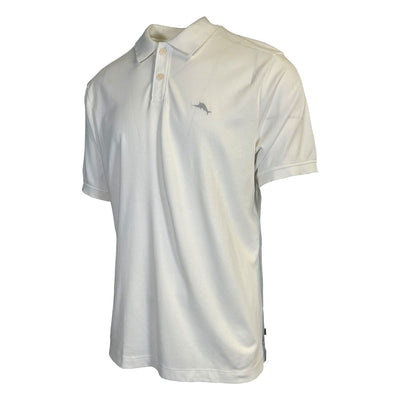 Tommy Bahama Men's White Performance Polo 2 Buttons T-Shirt S/S (S01)