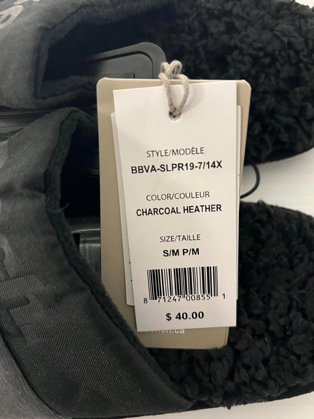 Bench Juniors Kid's Grey Puffer Slippers Sherpa Quilted Slide On FiberFill (S04)