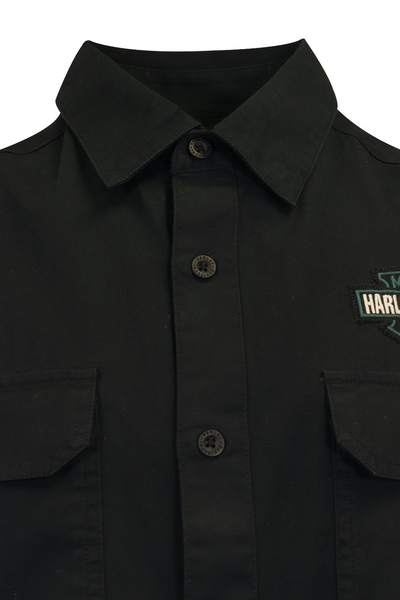 Harley-Davidson Men's Vest Black Teal Logo Sleeveless Shirt (S62)