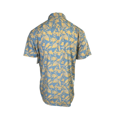 Columbia Men's Ripple Blue Shirt Vined Rapid Rivers Printed Short Sleeve (431)