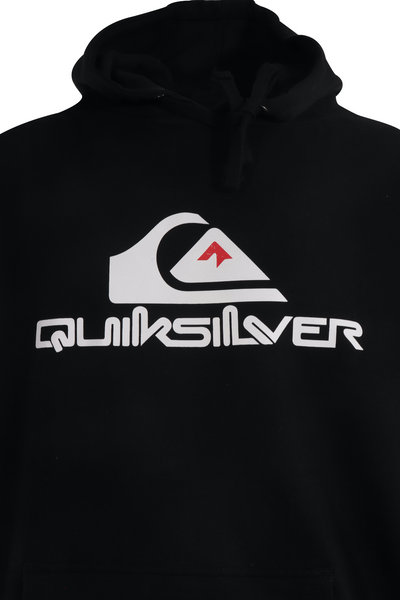 Quiksilver Men's Hoodie Black White Red Logo (S19)