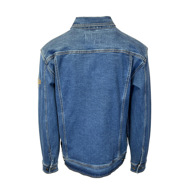 HD Branded Men's Dark Indigo Jacket Denim Chainstitch Embroidery (S77)