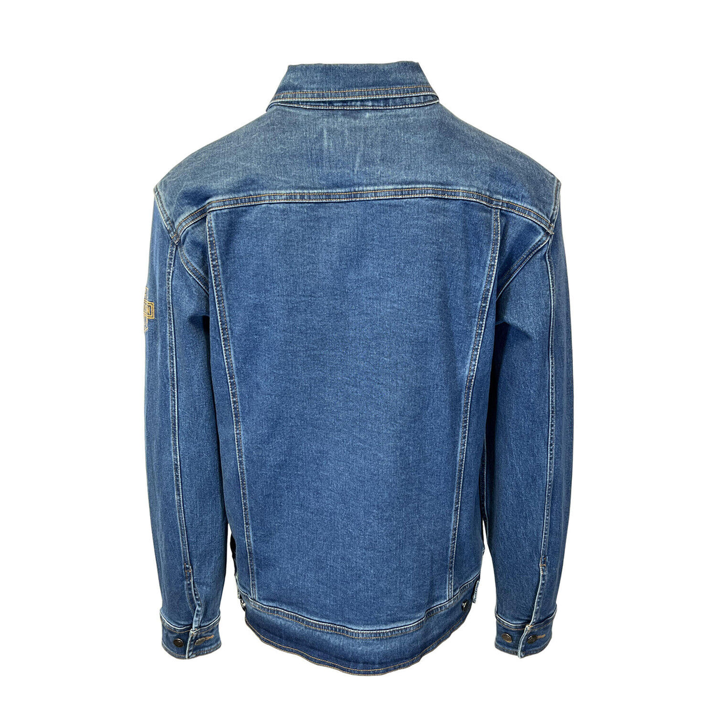 Branded Men's Dark Indigo Jacket Denim Chainstitch Embroidery (S77)