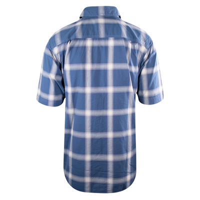 Carhartt Men's Blue Grey Plaid Lightweight S/S Woven Shirt (S10)