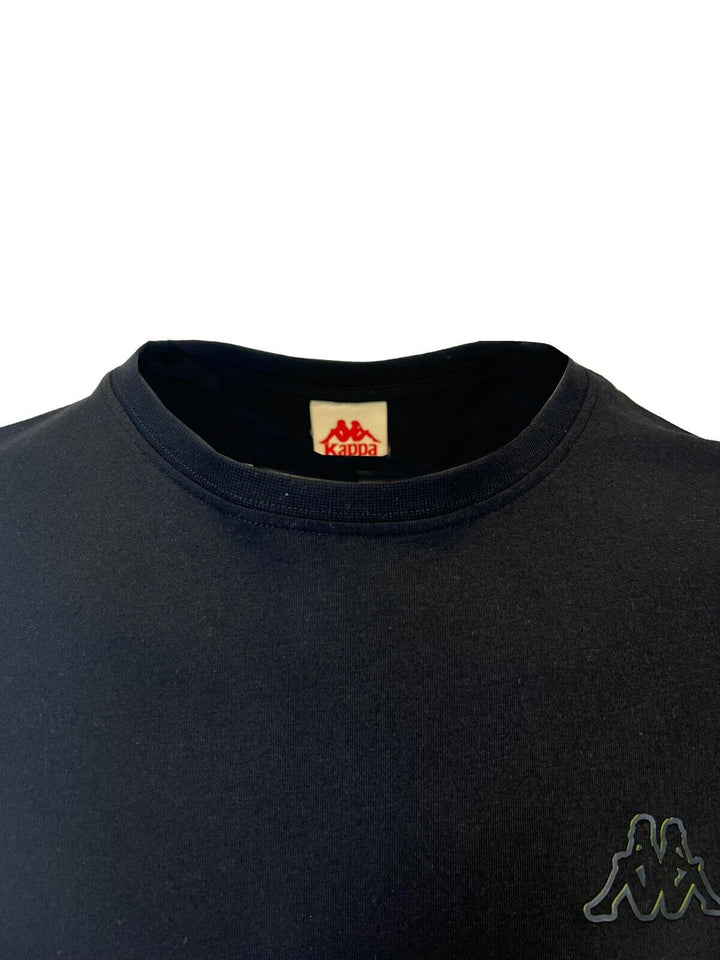 Kappa Men's T-Shirt Black Crew Neck Solid Regular Fit S/S (S10)