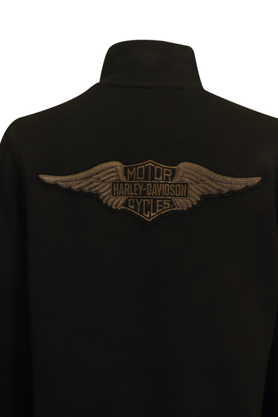 Harley-Davidson Women's Sweatshirt Black Text 1/4 Zip Pullover L/S (S01)