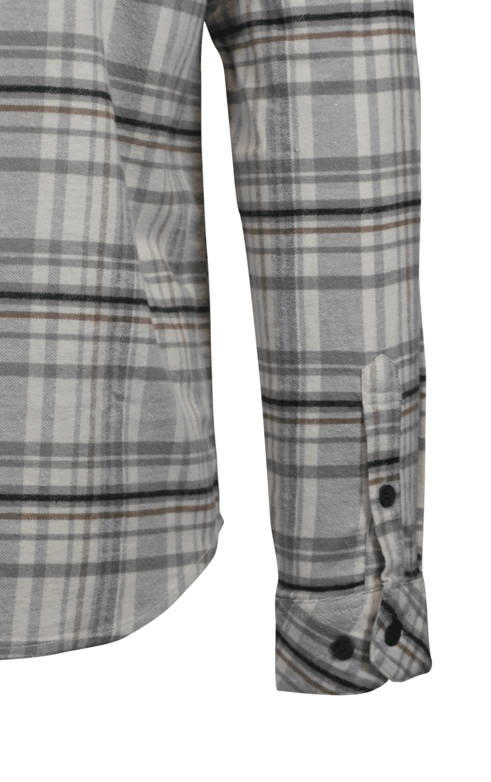 O'Neill Men's Cream Shirt Redmond Plaid Stretch Flannel Long Sleeve (S30)