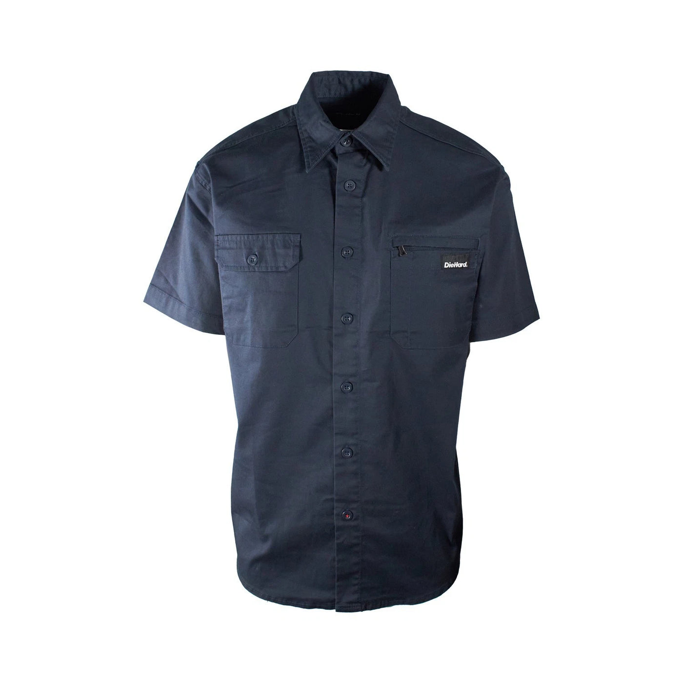 DieHard Men's Shirt Work Twill Resists Short Sleeve Black, Navy, Grey