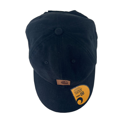 Carhartt Black Canvas Cap FastDry Comfort Center Logo Patch (S04)