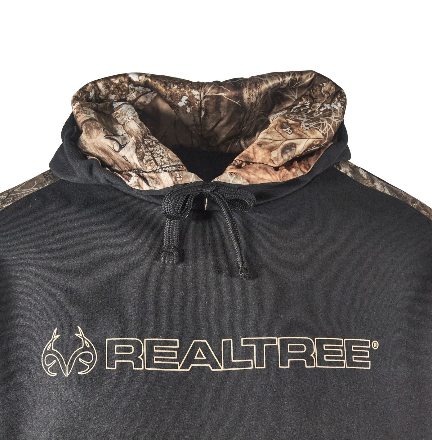 Realtree Men’s Hoodie Edge Camo Lined Hunting Pullover (Forest Green, Black)