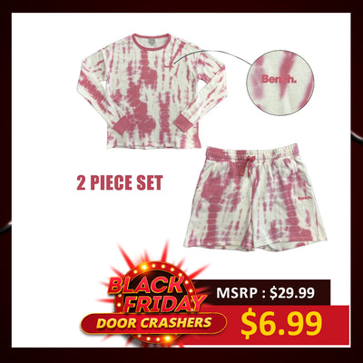 Bench Girl's Pink Top & Short Tie-Dye 2 Piece Set (S01)