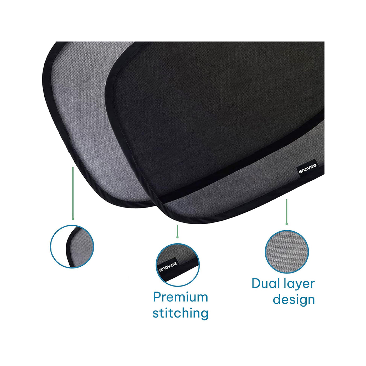 Enovoe 2 Pack Car Window Shades Sun Shade Blocker