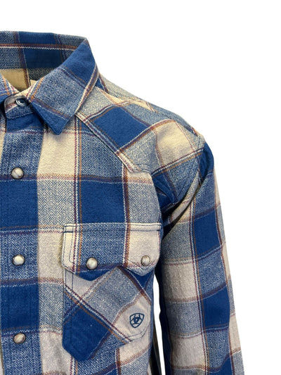 Ariat Men's White Pepper Shirt Howie Retro Fit Long Sleeve (S42)
