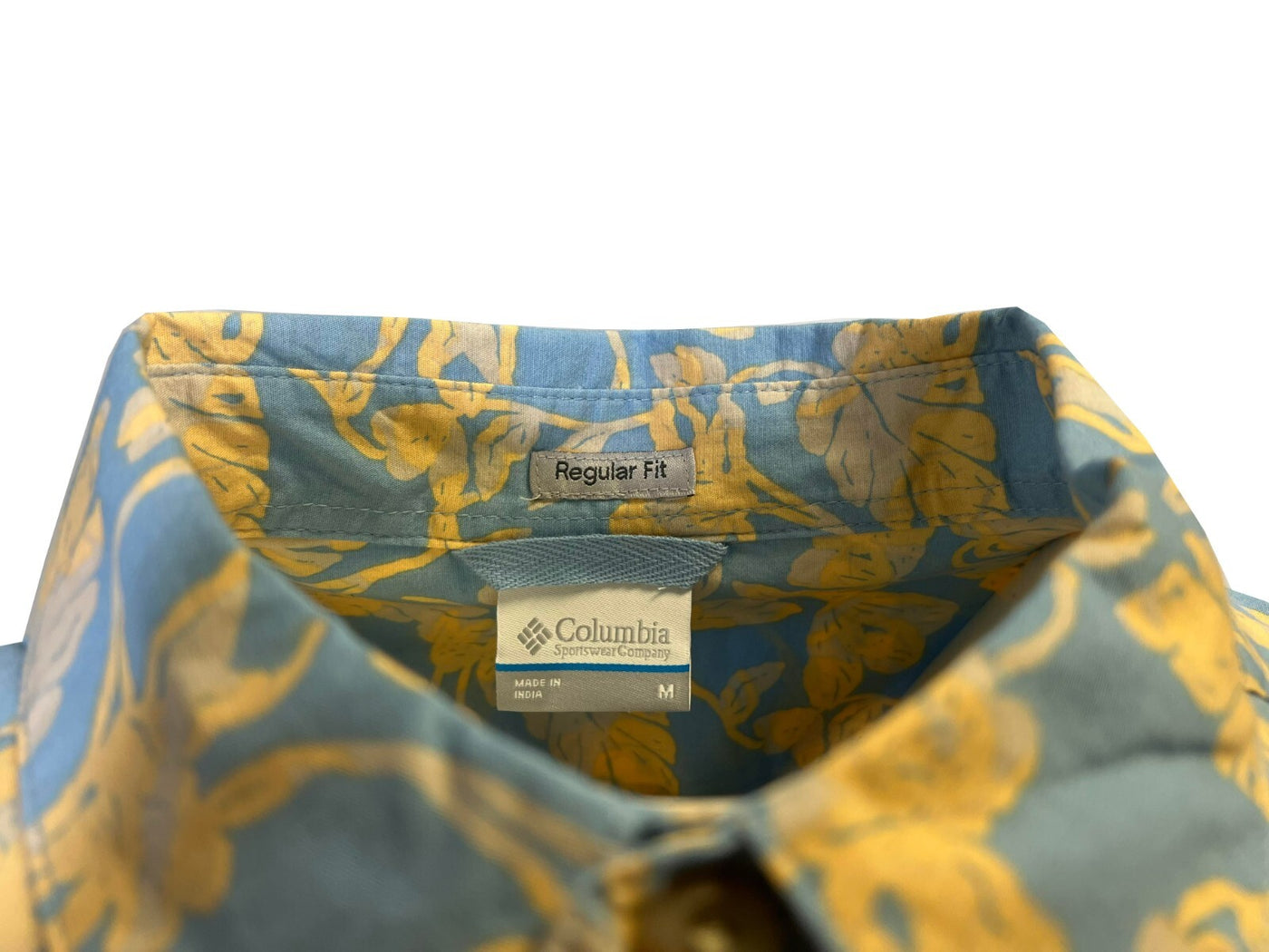 Columbia Men's Ripple Blue Shirt Vined Rapid Rivers Printed Short Sleeve (431)