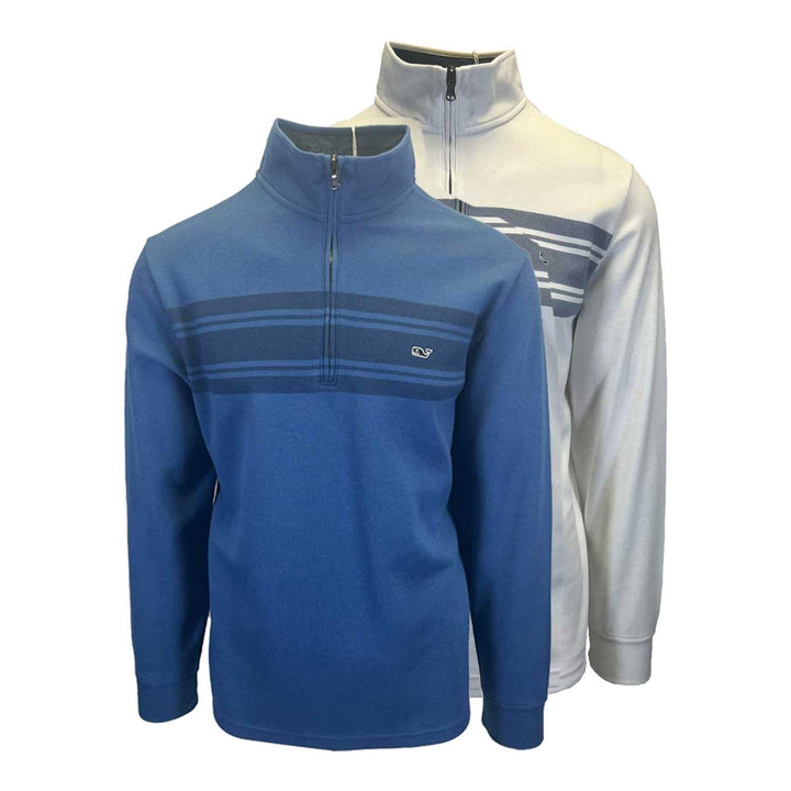 Vineyard Vines Men's Saltwater Surf Stripe Quarter-Zip Pullover