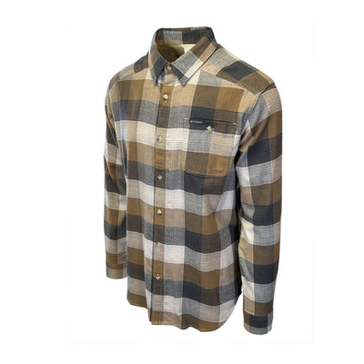 Columbia Men's Dark Stone Shirt Ombre Buffalo Cornell Woods Flannel Shirt (278)