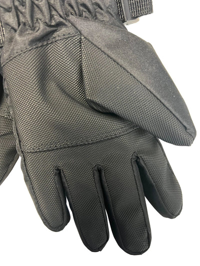 Snotek Junior's Black Grey Stitched Performance Winter Ski Gloves ST318 (S01)