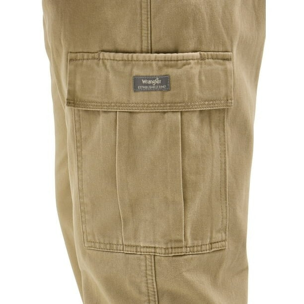 Wrangler Men's Elm Khaki Pant Fleece Lined Cargo Relaxed Fit Five Star (S01)