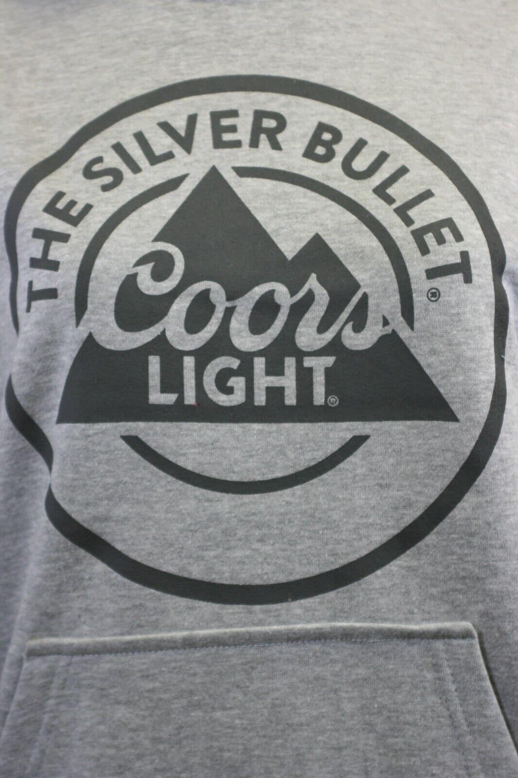 Coors Light Women's Light Grey Hoodie The Silver Bullet Laced Pullover (S01)