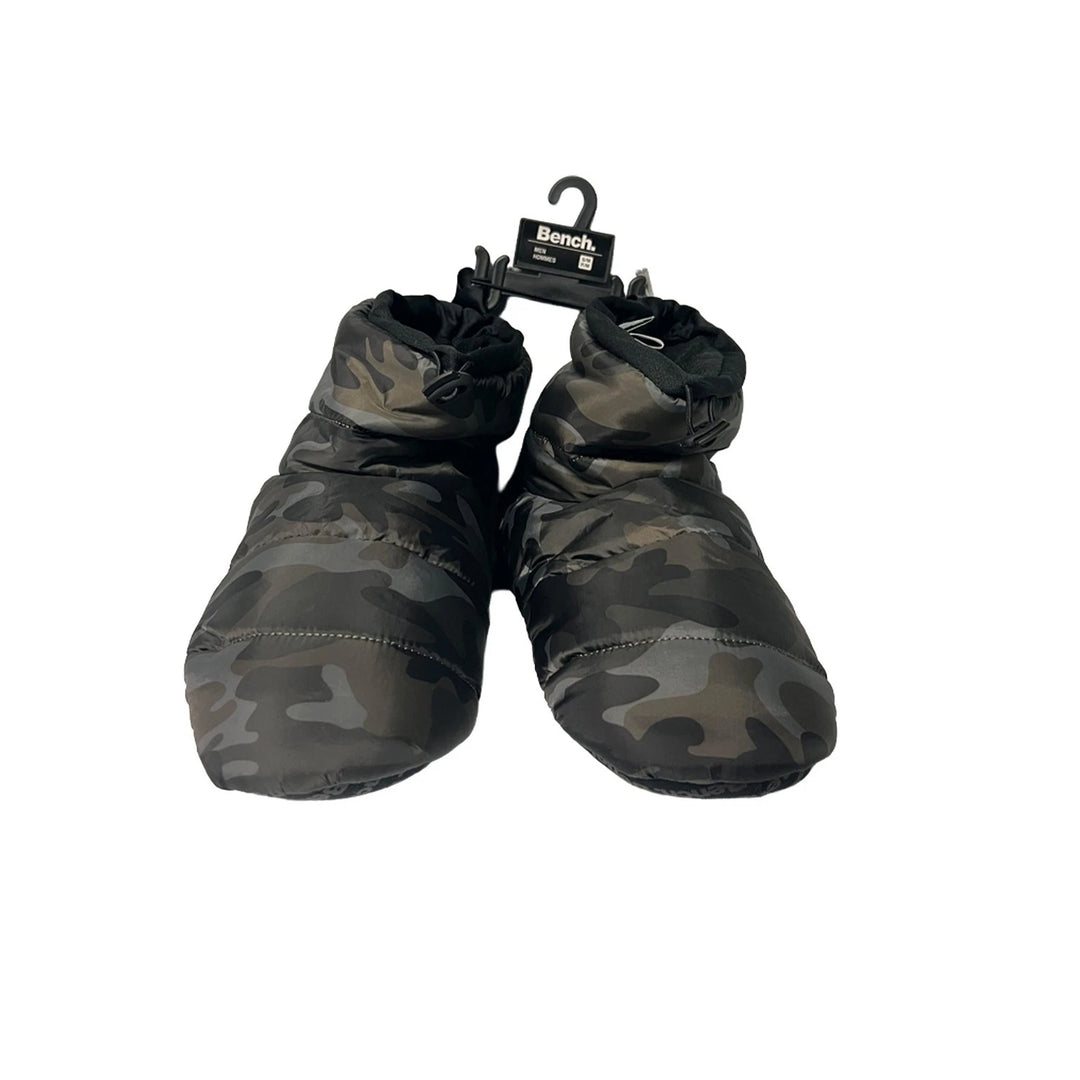Bench Men's Green Camo Puffer Slippers Indoor FiberFill (S05)
