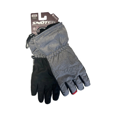 Snotek Women's Grey & Black Palm Performance Winter Ski Gloves ST122 (S01)