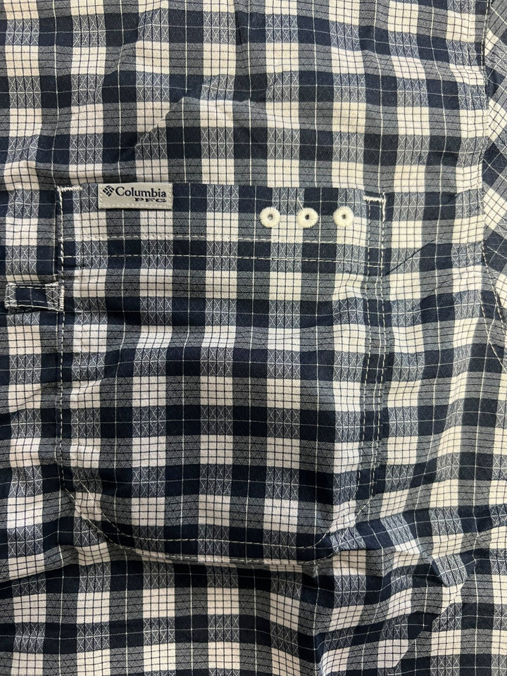 Columbia Men's Shirt PFG Super Slack Tide Camp Palaka Plaid Short Sleeve