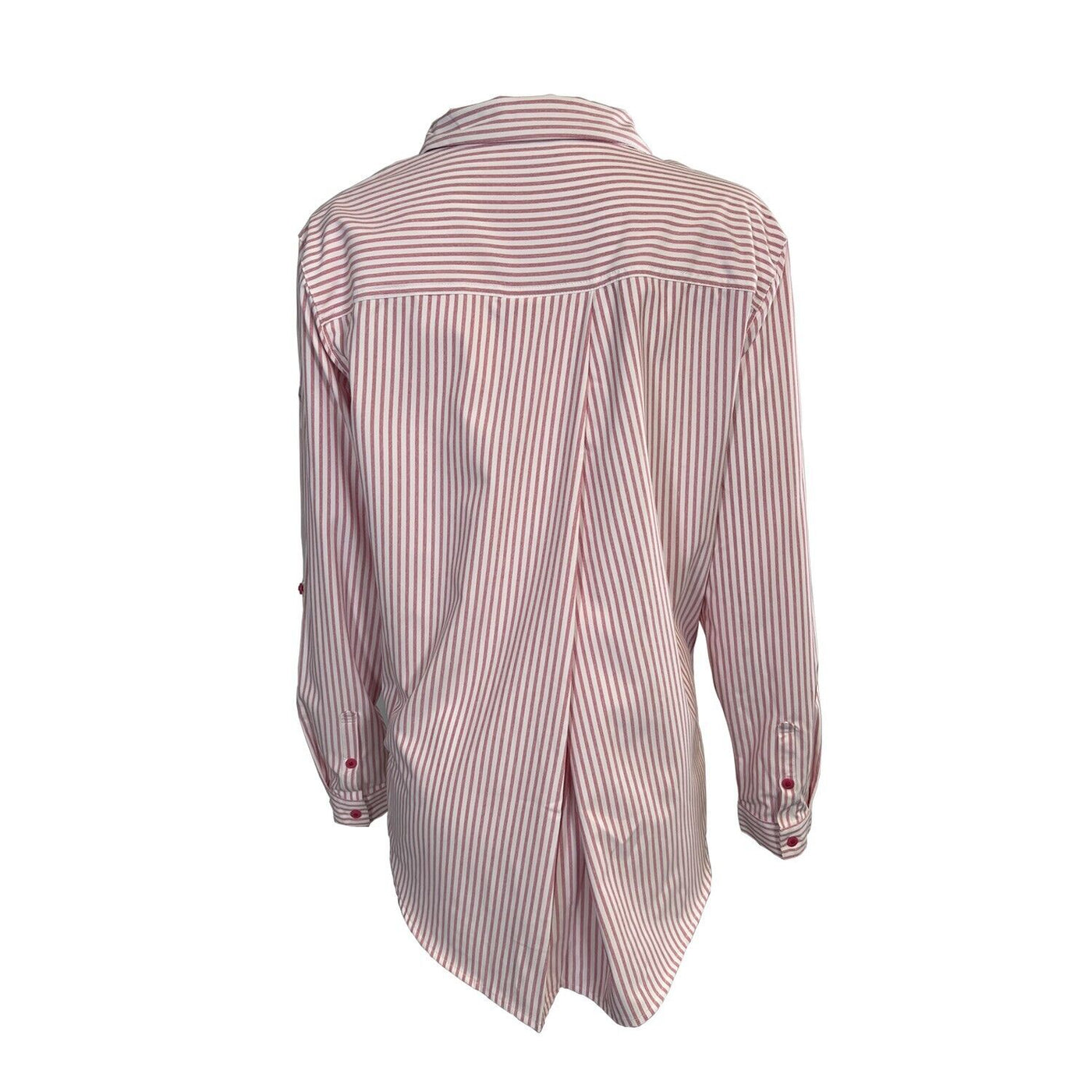 Columbia Women's Shirt Pink Striped W Ross River Trail EXS Woven L/S (693)