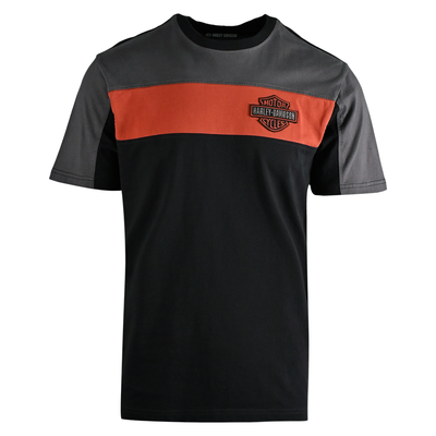 Harley-Davidson Men's T-Shirt 3-Tone Logo Back Graphics Short Sleeve (S60)