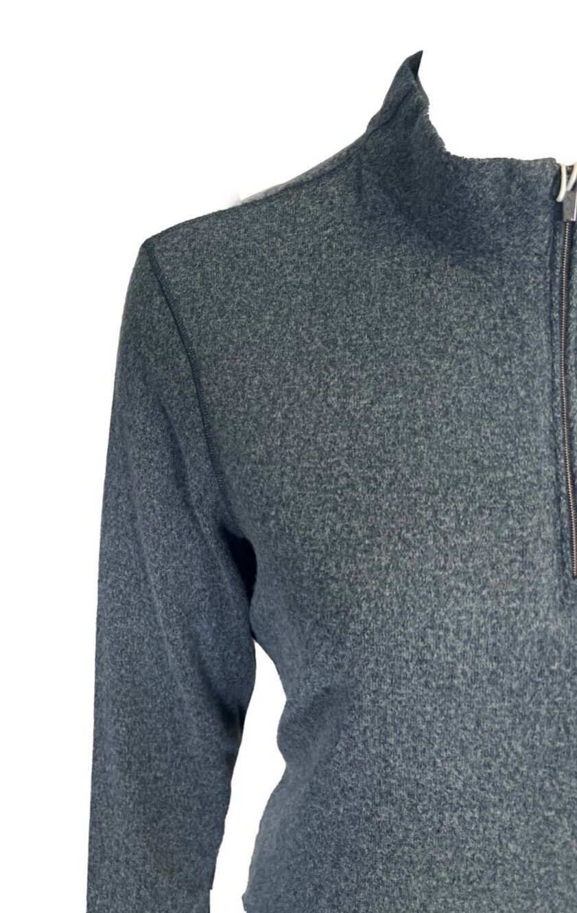 Greg Norman Women's Blue T-Shirt Nahe Heathered 1/4 Zip Mock