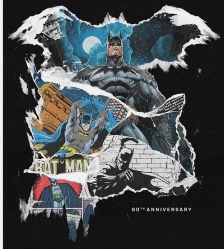 Dc Comics Batman 80th Anniversary Framed Canvas Wall Art - 23.5" x 17"