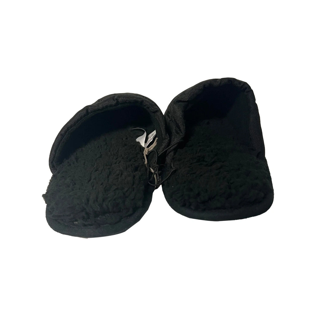 Bench Juniors Kid's Black Puffer Slippers Sherpa Quilted Slide FiberFill (S03)