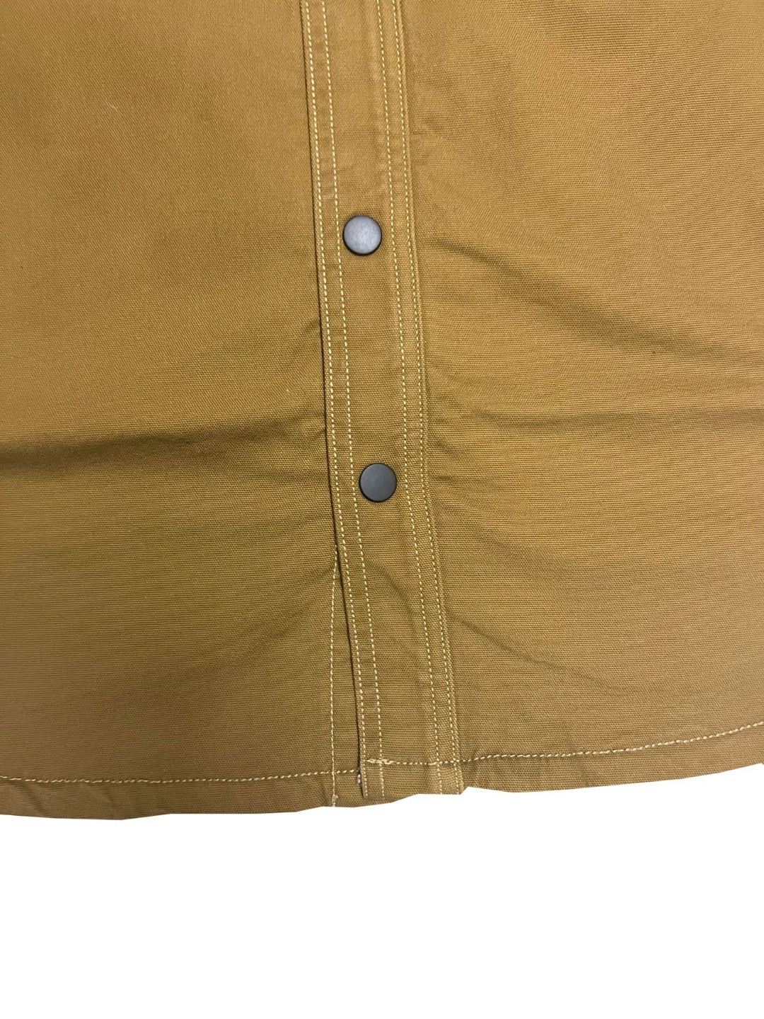 Carhartt Men′s Brown Jacket Rugged Flex Canvas Fleece Lined Shirt L/S (S53)