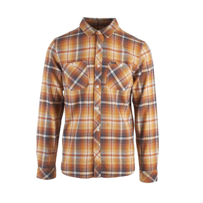 O'Neill Men's Cream Orange Plaid Whittaker L/S Flannel Shirt (S01)